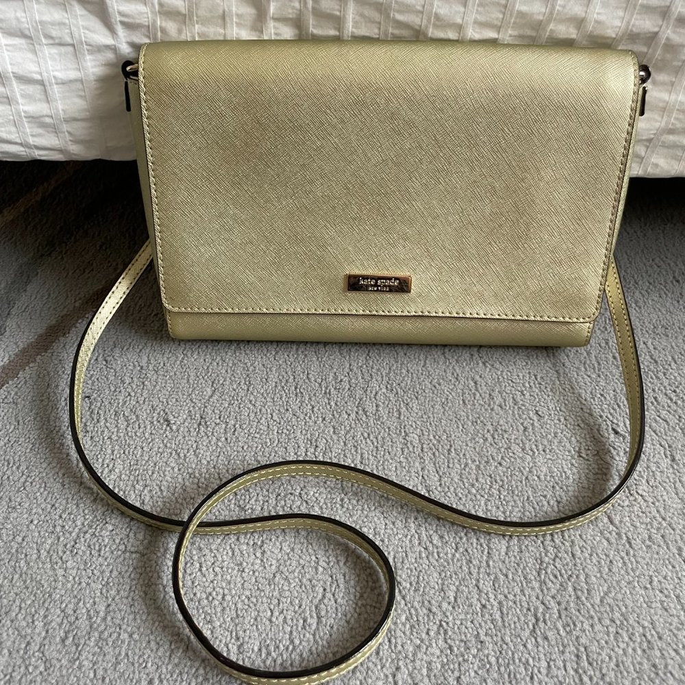 Kate Spade Tilden Place Alek Crossbody Bag in Gold
